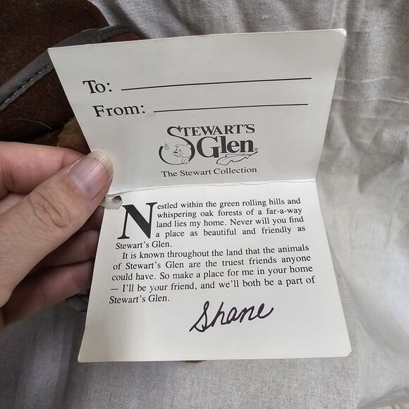 Vintage Stewart's Glen Shane Cowboy Brown Teddy Bear Stuffed Animal Plush 10" - Picture 7 of 9